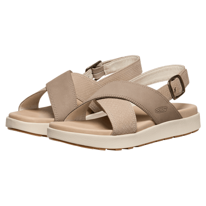 Elle Luxe Cross Strap Dames Sandalen Plaza Taupe/Brindle
