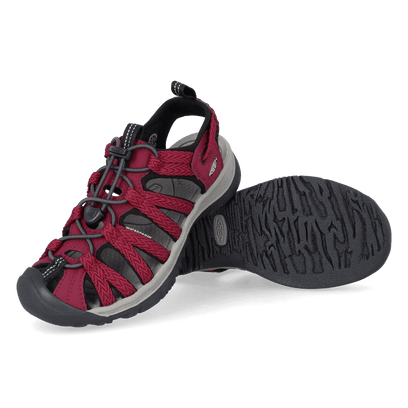 Whisper Dames Wandelsandalen Beaujolais/Black