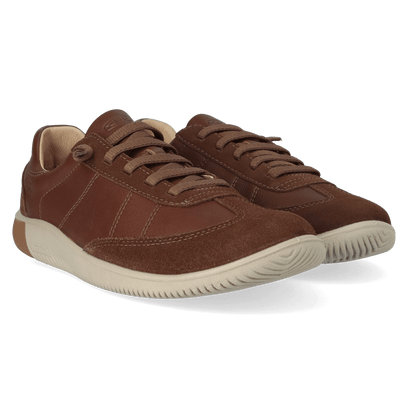 KNX T-Toe Heren Sneakers Leer Dark Earth/Plaza Taupe