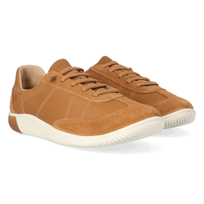 KNX T-Toe Dames Sneakers Leer Chipmunk/Birch