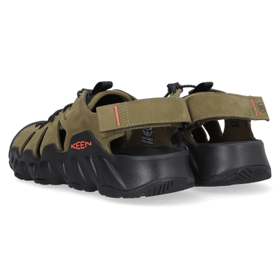Hyperport Fisherman Heren Sandalen Leer Dark Olive/Black