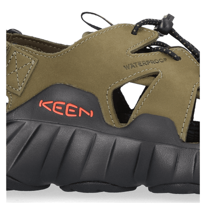 Hyperport Fisherman Heren Sandalen Leer Dark Olive/Black