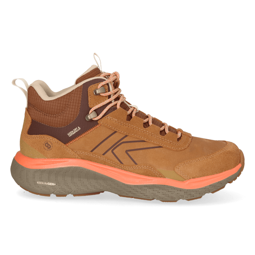 Leiki Mid Leather Dames Wandelschoenen Chipmunk/Bison