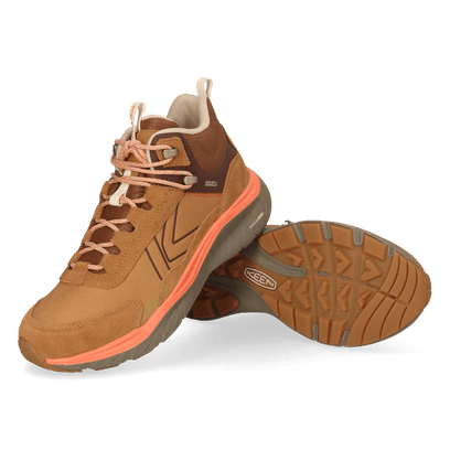 Leiki Mid Leather Dames Wandelschoenen Chipmunk/Bison