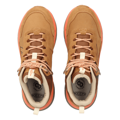 Leiki Mid Leather Dames Wandelschoenen Chipmunk/Bison