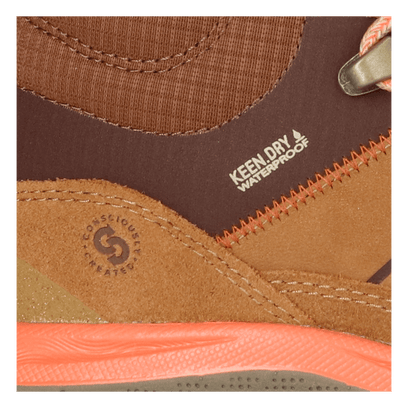 Leiki Mid Leather Dames Wandelschoenen Chipmunk/Bison