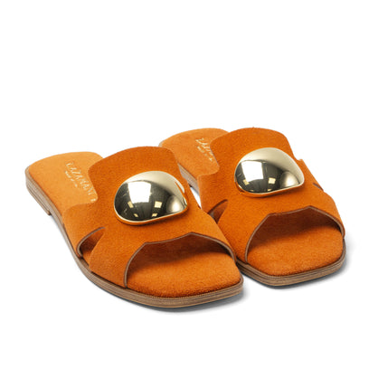 Zola Dames Slippers Suede Orange