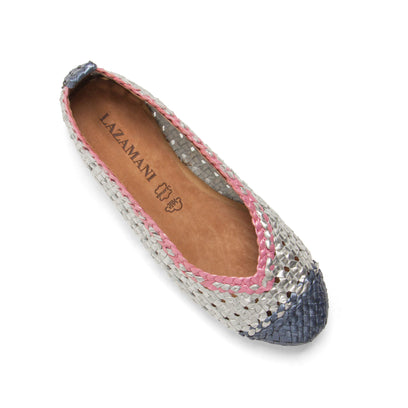 Brisa Dames Ballerina’s Leer Silver