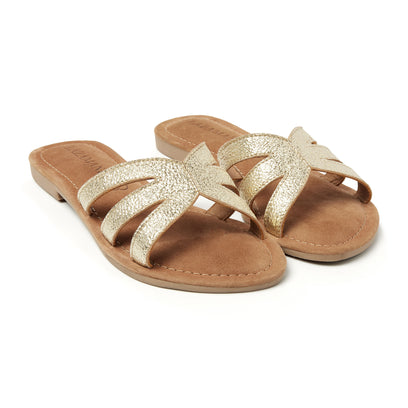 Nina Leren Dames Slippers Gold