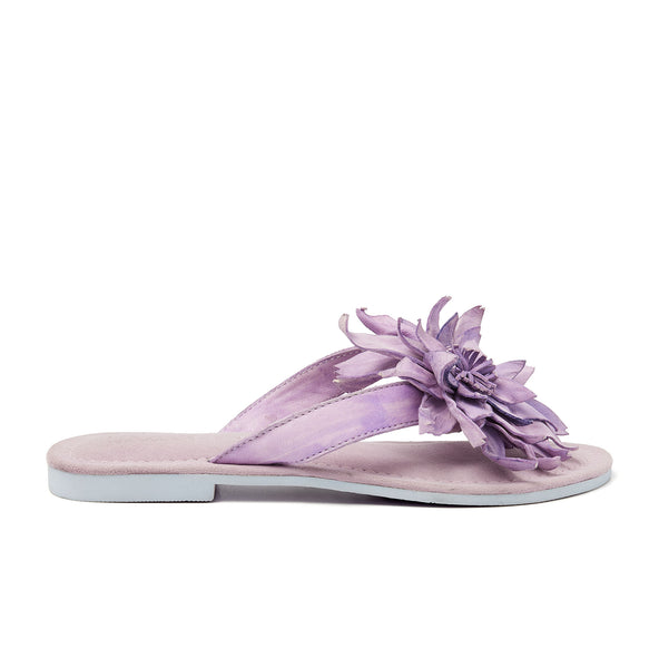 Daisy Leren Dames Slippers Lilac Daisy Leren Dames Slippers Lilac