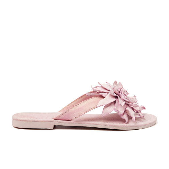 Daisy Leren Dames Slippers Pink Daisy Leren Dames Slippers Pink