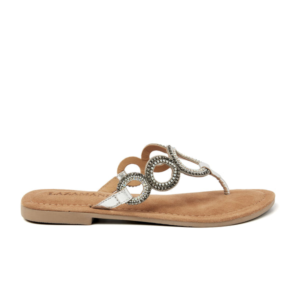 Arielle Leren Dames Slippers Silver Arielle Leren Dames Slippers Silver