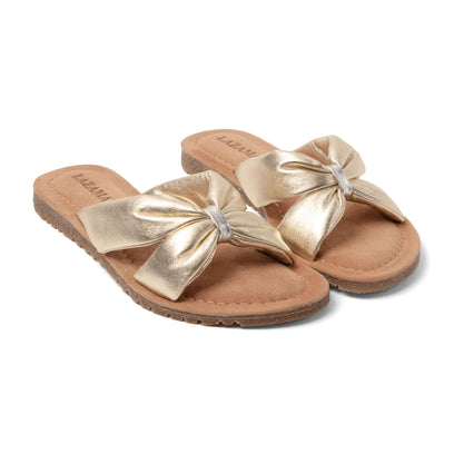 Edita Dames Slippers Leer Gold
