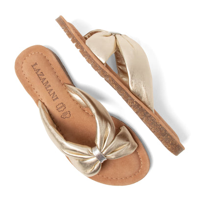 Edita Dames Slippers Leer Gold