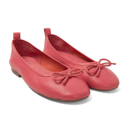 Josefina Dames Ballerina’s Leer Coral