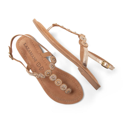 Luz Dames Sandalen Leer Gold