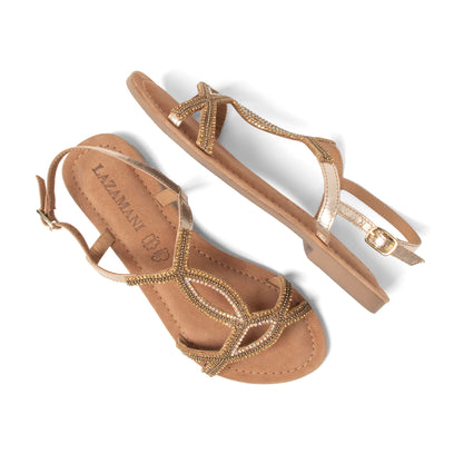 Malia Dames Sandalen Leer Gold