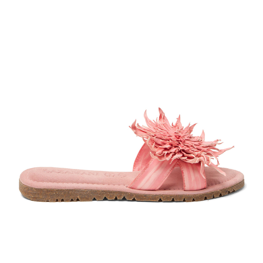Moa Dames Slippers Leer Rose