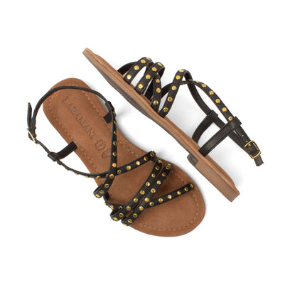 Tova Dames Sandalen Leer Black