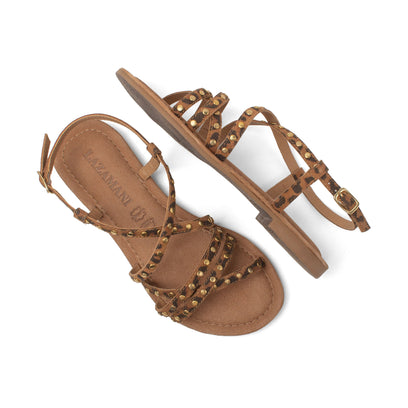 Tova Dames Sandalen Suede Leopard