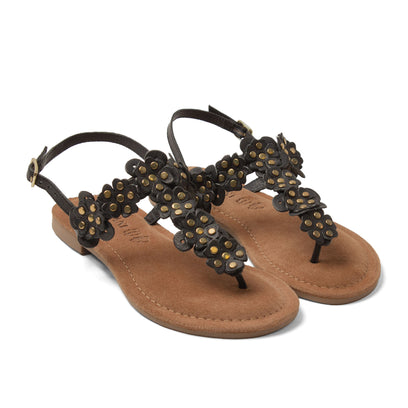 Pippa Dames Sandalen Leer Black