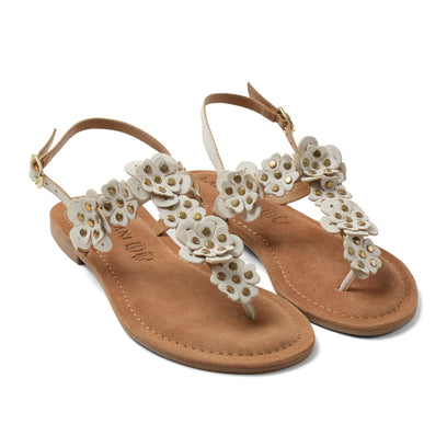 Pippa Dames Sandalen Leer White