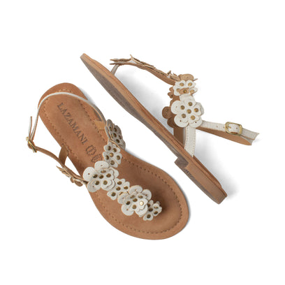 Pippa Dames Sandalen Leer White