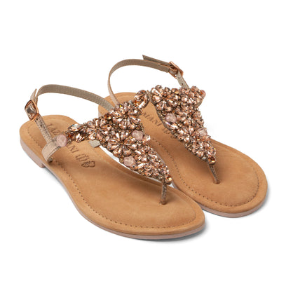 Sil Dames Sandalen Leer Roségold