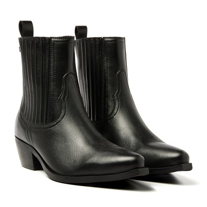 Jade Dames Chelsea Boots Leer Black