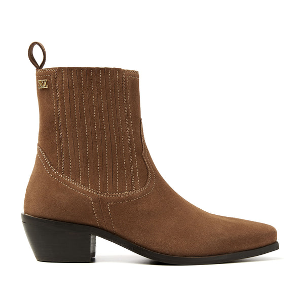 Jade Dames Chelsea Boots Suede Taupe Jade Dames Chelsea Boots Suede Taupe