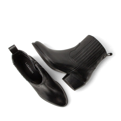 An Dames Enkellaarsjes Leer Black