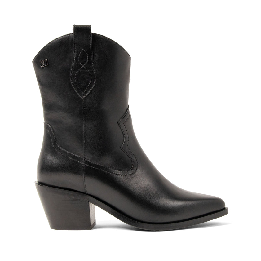 Lu Dames Cowboy Laarzen Leer Black
