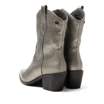 Lu Dames Cowboy Laarzen Leer Silver