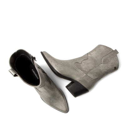 Lu Dames Cowboy Laarzen Leer Silver