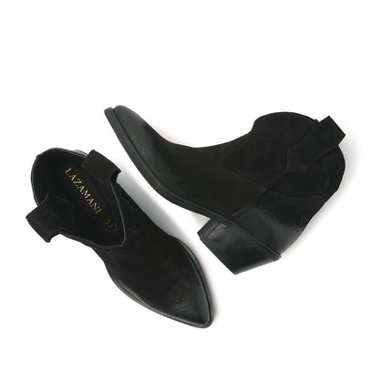 Gigi Dames Enkellaarsjes Suede Black