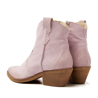Arianna Suede Dames Enkellaarsjes Rosa