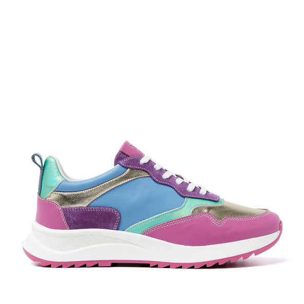 Valencia Leren Dames Sneakers Fuxia Valencia Leren Dames Sneakers Fuxia