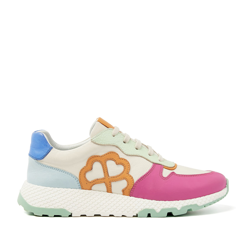 Madrid Leren Dames Sneakers Fuxia