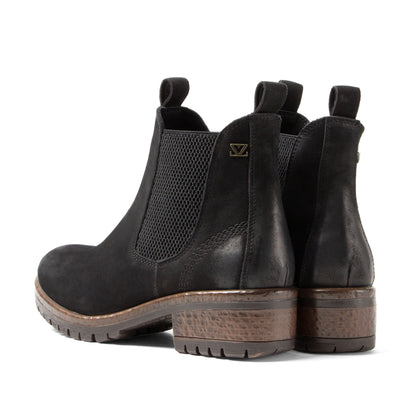 Lia Dames Chelsea Boots Leer Black