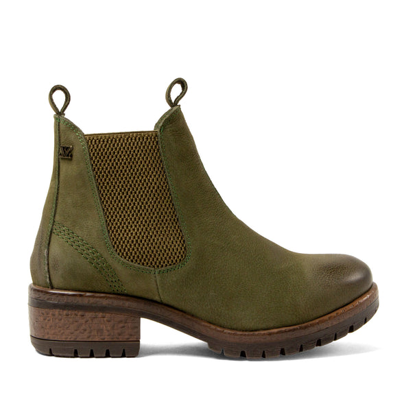 Lia Dames Chelsea Boots Leer Green Lia Dames Chelsea Boots Leer Green