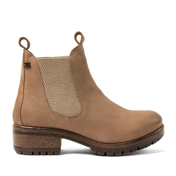 Lia Dames Chelsea Boots Leer Taupe Lia Dames Chelsea Boots Leer Taupe