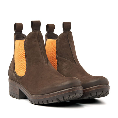 Dames Chelsea Boots 68.002 Brown-Orange