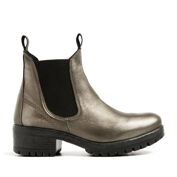 Lune Dames Chelsea Boots Leer Pewter Lune Dames Chelsea Boots Leer Pewter