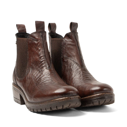 Ria Dames Chelsea Boots Leer Brown