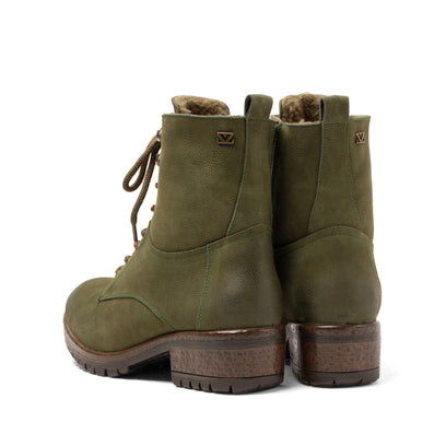 Kia Dames Veterboots Leer Green