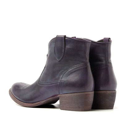 Fleur Dames Western Boots Leer Purple