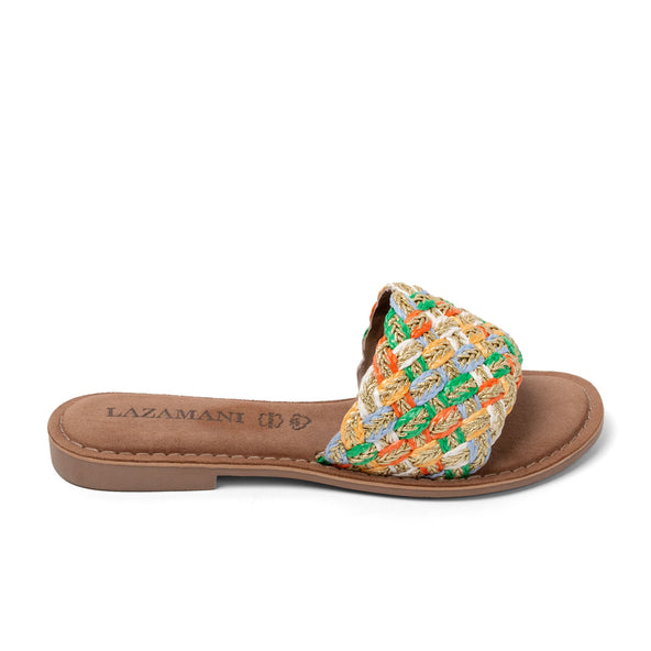 Zita Dames Slippers Raffia Multi Zita Dames Slippers Raffia Multi
