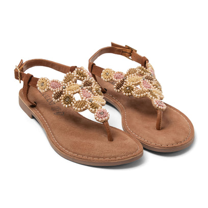 Maritza Dames Sandalen Leer Tan
