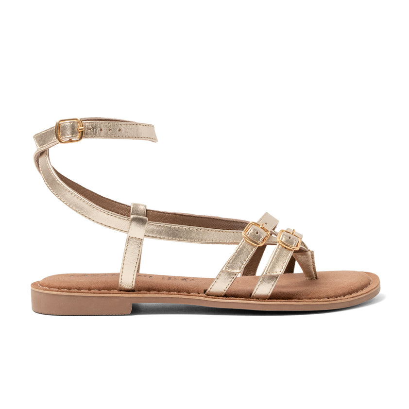 Salma Dames Sandalen Leer Gold