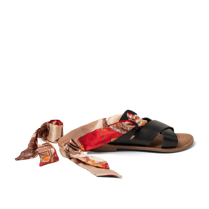 Ula Dames Slippers Leer Black